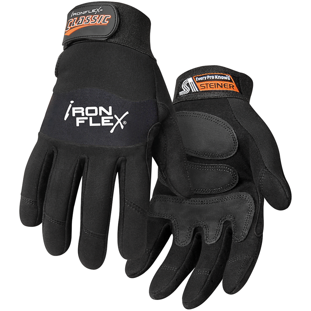 Steiner Industries 0961 IronFlex Classic Anti-slip Textured Breathable Synthetic Leather Palm Gloves
