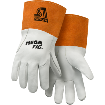 Steiner Industries MegaTIG 0230 Premium Kidskin TIG With Rest Patch  Welding Gloves (One Dozen)