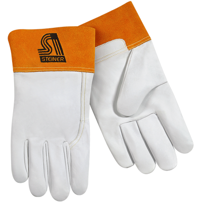 Steiner Industries 0228 SensiTIG Top Grain Goatskin TIG Unlined, Short Cuff  Welding Gloves (One Dozen)