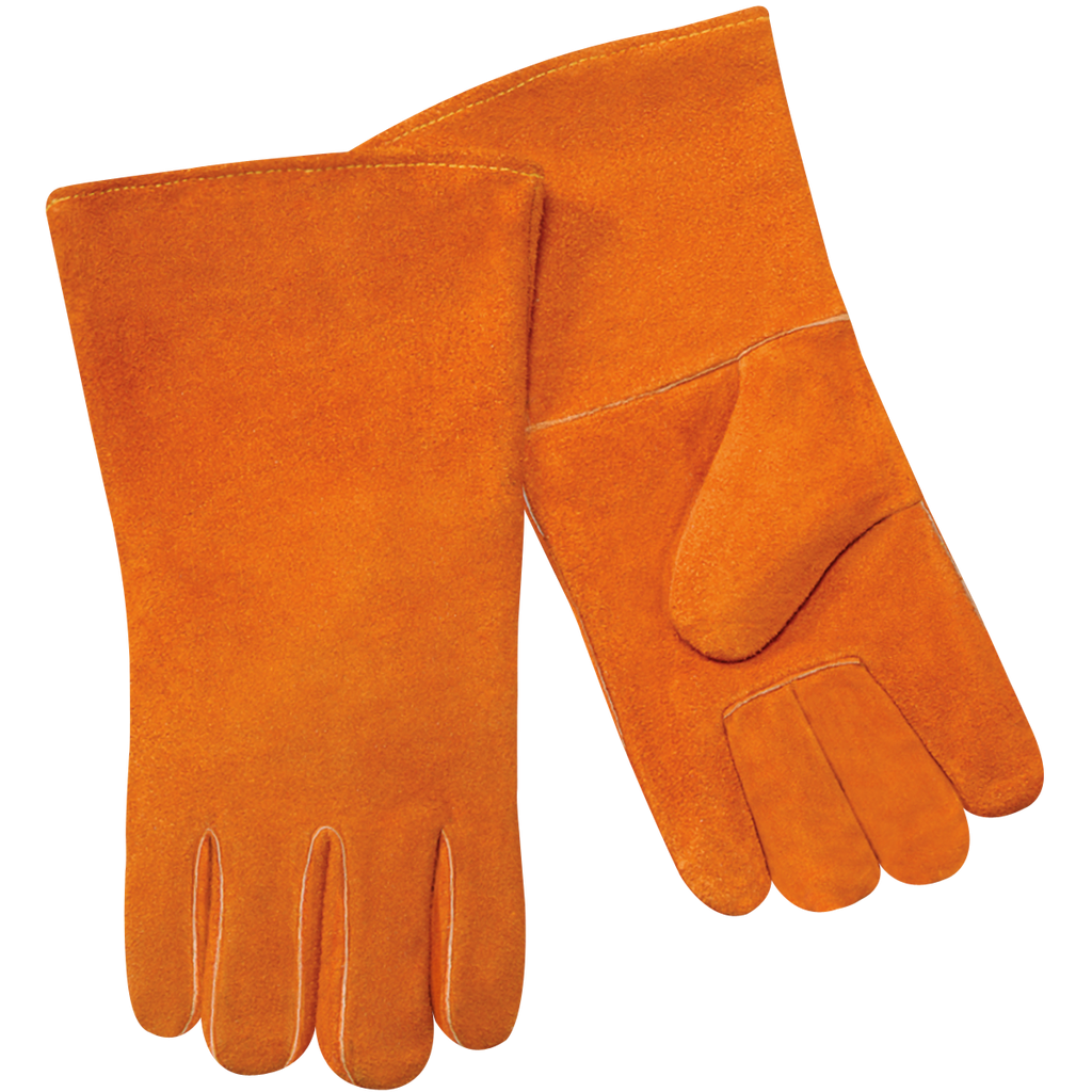 Steiner Industries 02108 Economy Split Cowhide Stick Cotton Lined Polyester Sewn Welding Gloves (One Dozen)