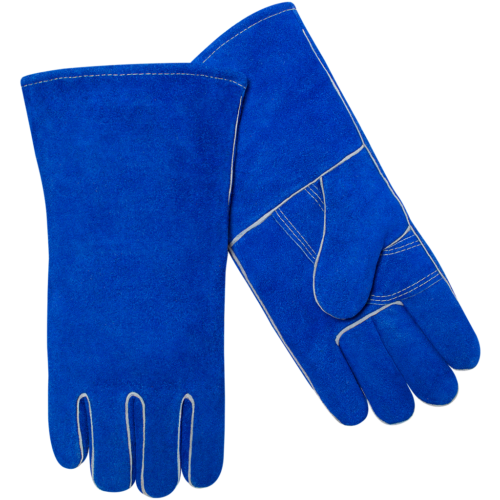 Steiner  Industries 02509 14" Economy Shoulder Split Cowhide Stick Polyester Sewn Welding Gloves, Large (One Dozen)